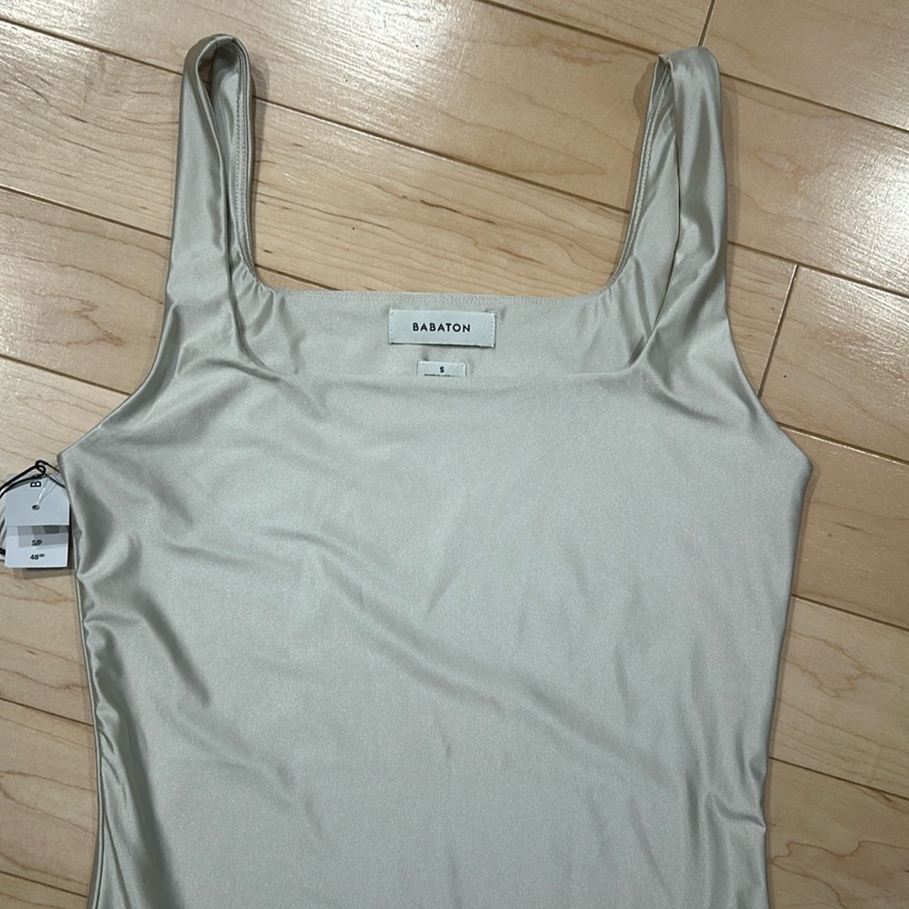 Silver Babaton bodysuit